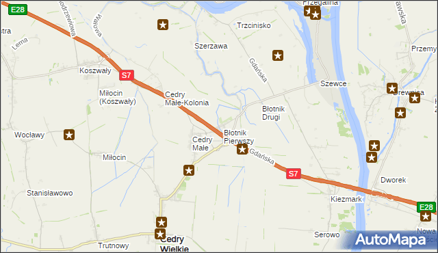 mapa Błotnik, Błotnik na mapie Targeo