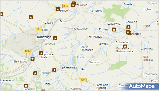 mapa Bóbrka Kańczucka, Bóbrka Kańczucka na mapie Targeo