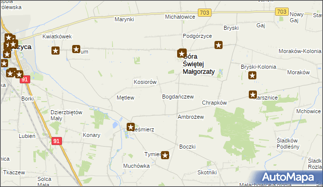 mapa Bogdańczew, Bogdańczew na mapie Targeo