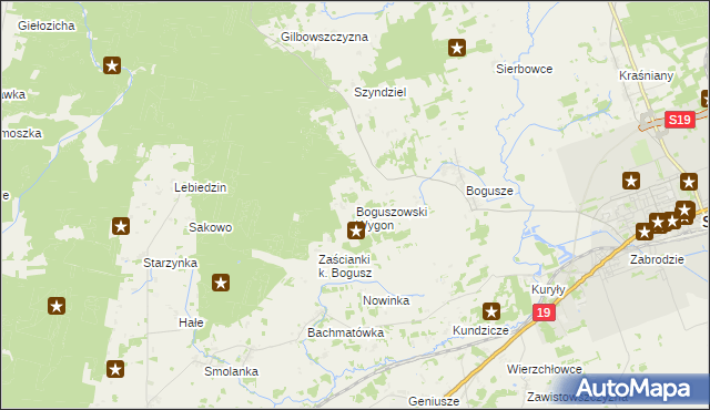mapa Boguszowski Wygon, Boguszowski Wygon na mapie Targeo