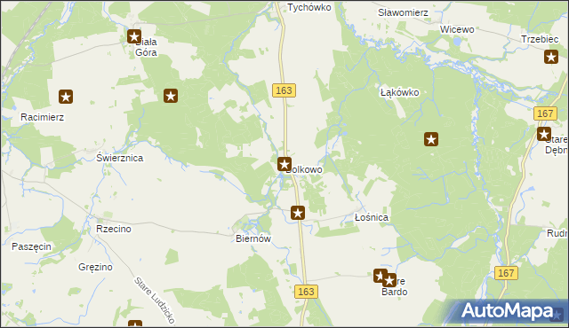 mapa Bolkowo gmina Połczyn-Zdrój, Bolkowo gmina Połczyn-Zdrój na mapie Targeo