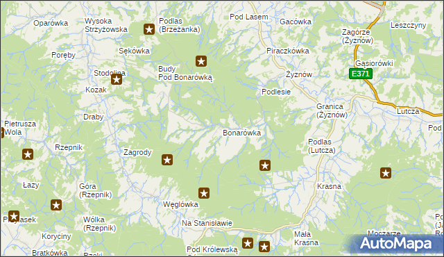 mapa Bonarówka, Bonarówka na mapie Targeo