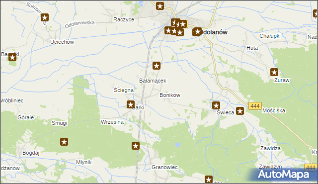 mapa Boników, Boników na mapie Targeo