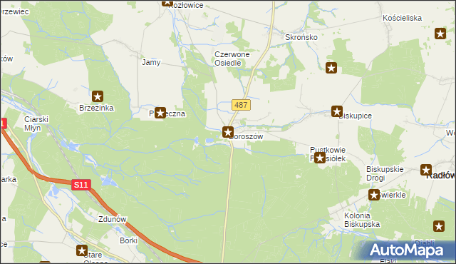 mapa Boroszów, Boroszów na mapie Targeo