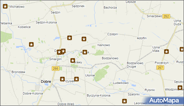 mapa Borowo gmina Dobre, Borowo gmina Dobre na mapie Targeo