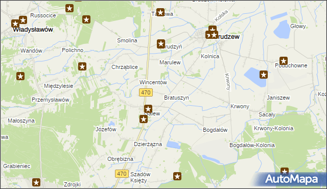 mapa Bratuszyn, Bratuszyn na mapie Targeo
