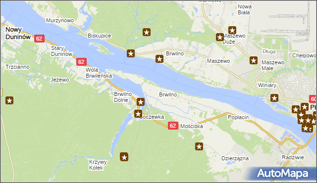mapa Brwilno gmina Nowy Duninów, Brwilno gmina Nowy Duninów na mapie Targeo