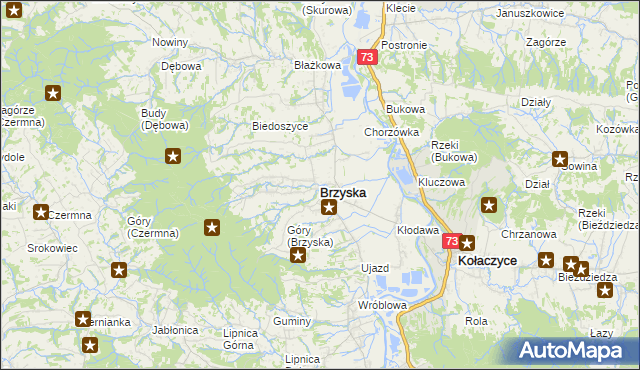 mapa Brzyska, Brzyska na mapie Targeo