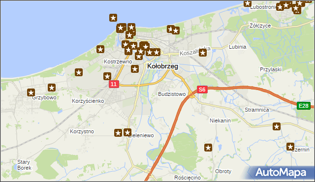 mapa Budzistowo, Budzistowo na mapie Targeo