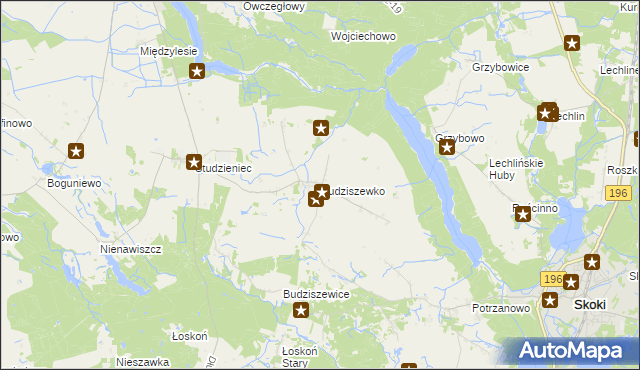 mapa Budziszewko, Budziszewko na mapie Targeo