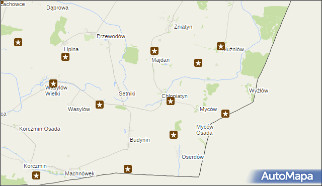 mapa Chłopiatyn, Chłopiatyn na mapie Targeo