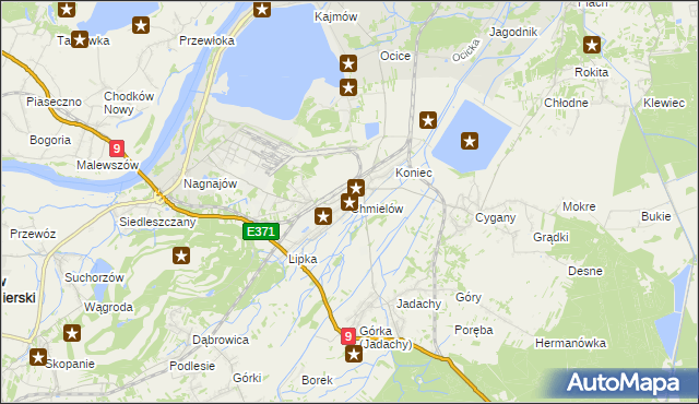 mapa Chmielów gmina Nowa Dęba, Chmielów gmina Nowa Dęba na mapie Targeo