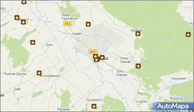 mapa Chocz, Chocz na mapie Targeo