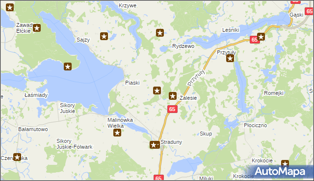 mapa Chojniak gmina Ełk, Chojniak gmina Ełk na mapie Targeo