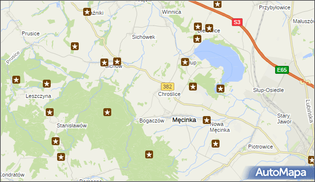 mapa Chroślice, Chroślice na mapie Targeo