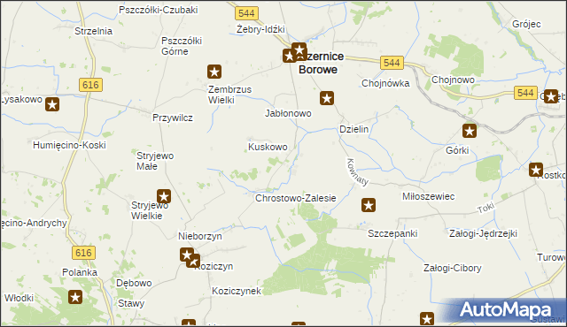 mapa Chrostowo Wielkie, Chrostowo Wielkie na mapie Targeo