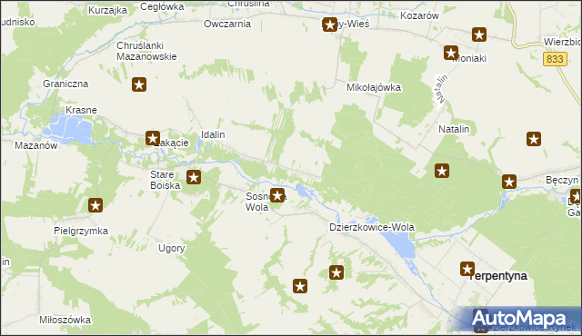 mapa Chruślanki Józefowskie, Chruślanki Józefowskie na mapie Targeo