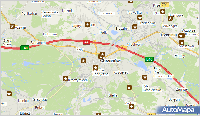 mapa Chrzanów, Chrzanów na mapie Targeo