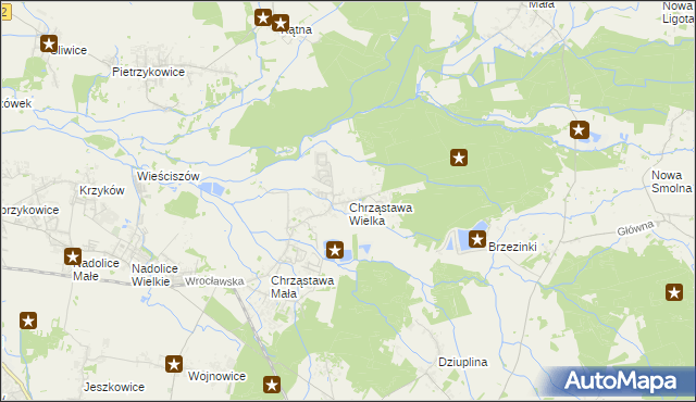 mapa Chrząstawa Wielka, Chrząstawa Wielka na mapie Targeo