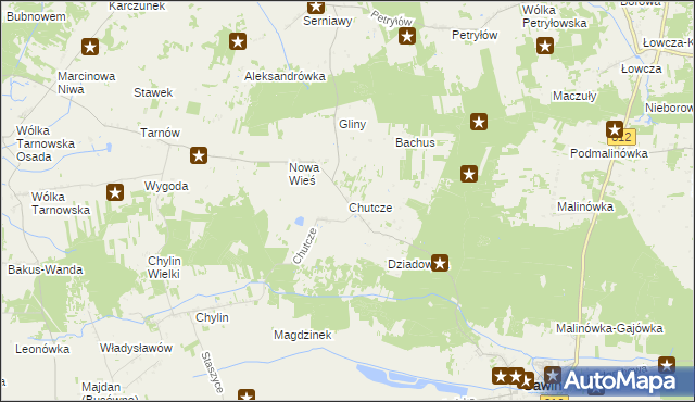 mapa Chutcze, Chutcze na mapie Targeo
