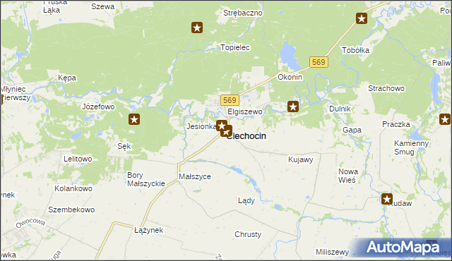 mapa Ciechocin powiat golubsko-dobrzyński, Ciechocin powiat golubsko-dobrzyński na mapie Targeo