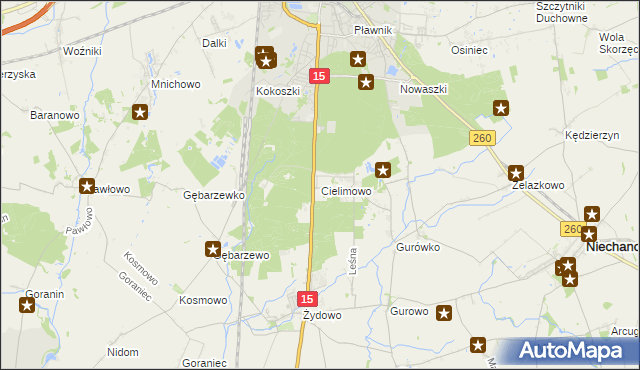 mapa Cielimowo, Cielimowo na mapie Targeo