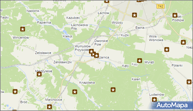 mapa Czarnca, Czarnca na mapie Targeo