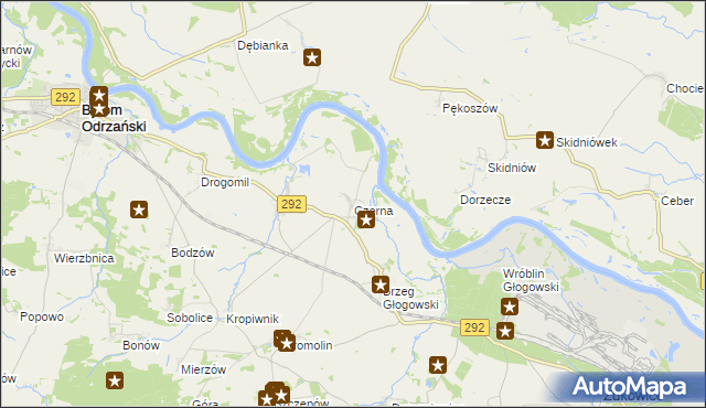 mapa Czerna gmina Żukowice, Czerna gmina Żukowice na mapie Targeo