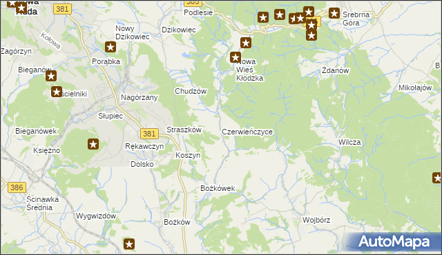 mapa Czerwieńczyce, Czerwieńczyce na mapie Targeo