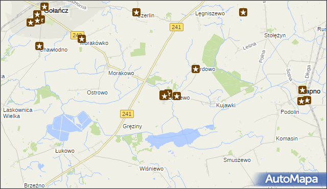 mapa Czeszewo gmina Gołańcz, Czeszewo gmina Gołańcz na mapie Targeo