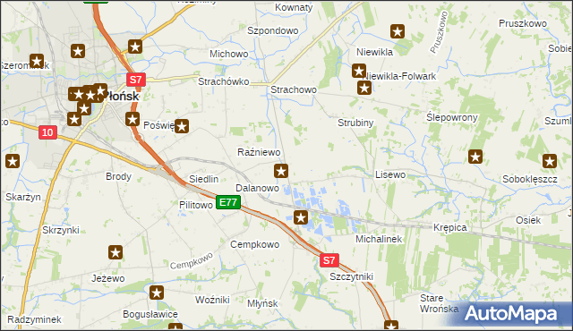 mapa Dalanówek, Dalanówek na mapie Targeo