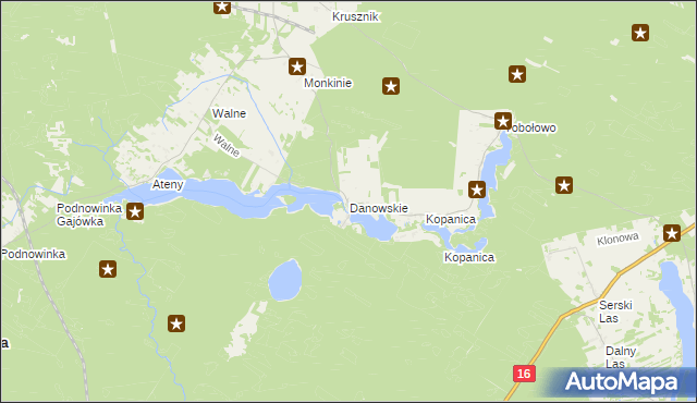 mapa Danowskie, Danowskie na mapie Targeo