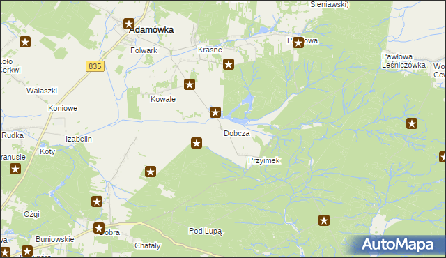 mapa Dobcza, Dobcza na mapie Targeo