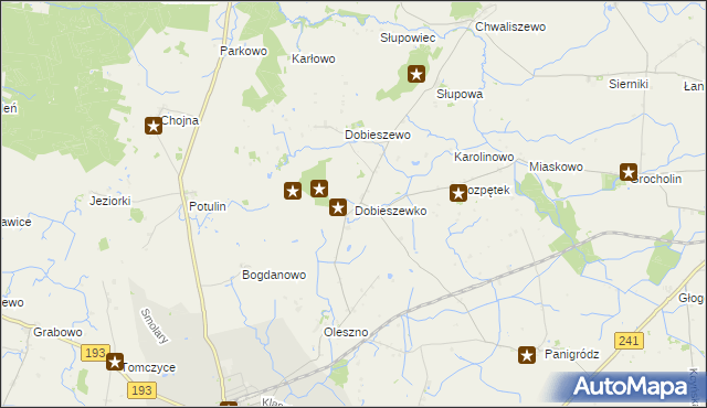 mapa Dobieszewko gmina Kcynia, Dobieszewko gmina Kcynia na mapie Targeo