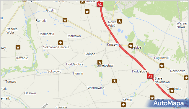 mapa Dobra Wola gmina Włocławek, Dobra Wola gmina Włocławek na mapie Targeo
