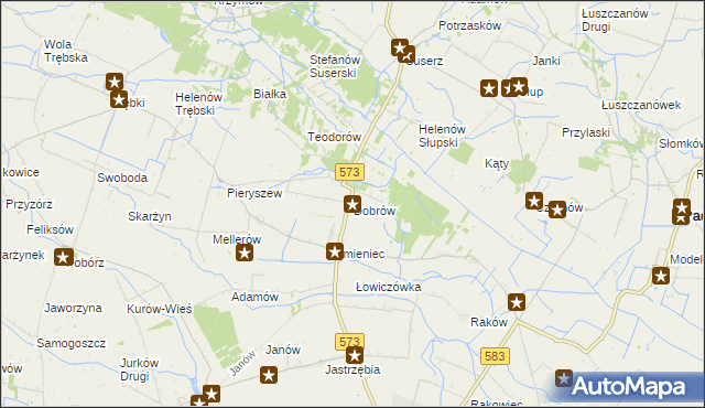 mapa Dobrów gmina Szczawin Kościelny, Dobrów gmina Szczawin Kościelny na mapie Targeo