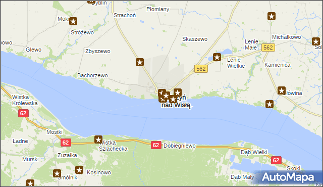 mapa Dobrzyń nad Wisłą, Dobrzyń nad Wisłą na mapie Targeo