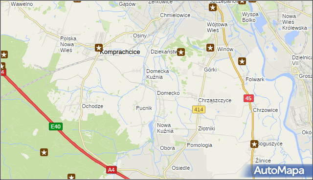 mapa Domecko, Domecko na mapie Targeo