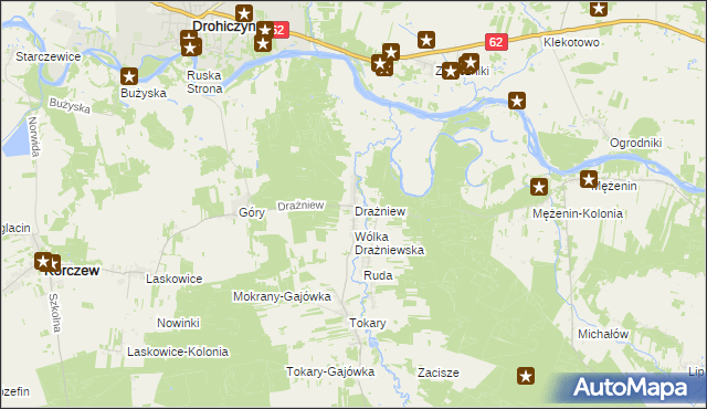 mapa Drażniew, Drażniew na mapie Targeo