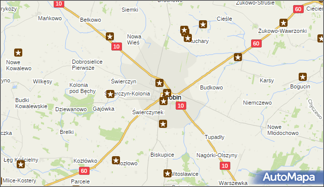 mapa Drobin, Drobin na mapie Targeo