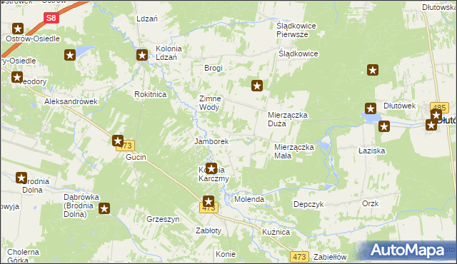 mapa Drzewociny, Drzewociny na mapie Targeo
