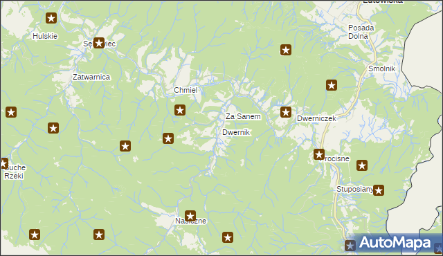mapa Dwernik, Dwernik na mapie Targeo