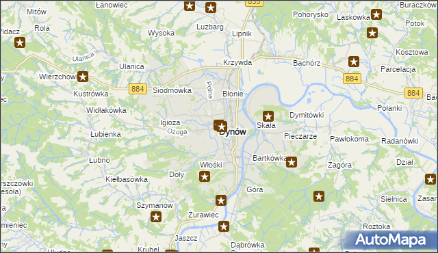 mapa Dynów, Dynów na mapie Targeo