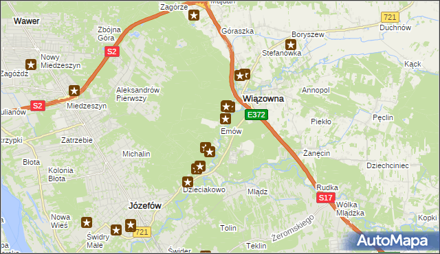 mapa Emów, Emów na mapie Targeo
