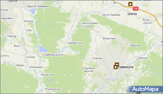mapa Gajówka Żarnowiec, Gajówka Żarnowiec na mapie Targeo