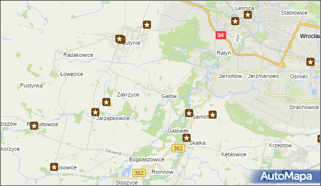 mapa Gałów, Gałów na mapie Targeo