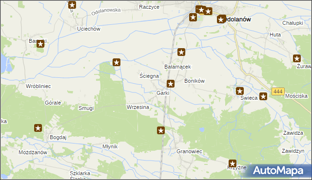 mapa Garki, Garki na mapie Targeo