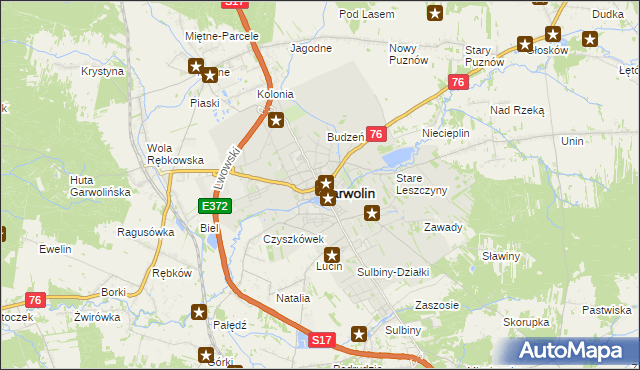 mapa Garwolin, Garwolin na mapie Targeo
