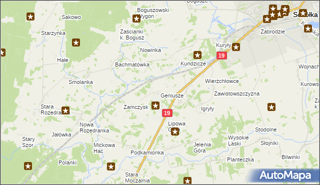 mapa Geniusze, Geniusze na mapie Targeo
