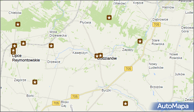 mapa Godzianów, Godzianów na mapie Targeo